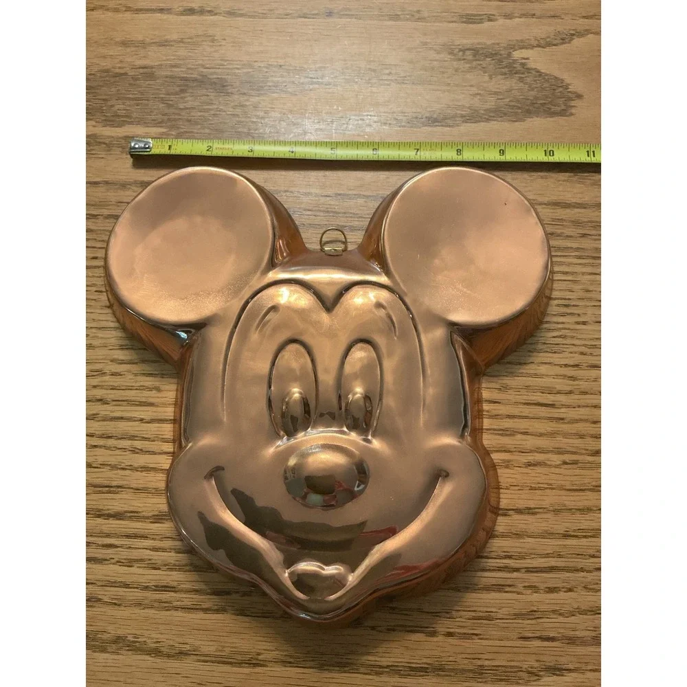 Vintage Disney Mickey Mouse Copper Cake Pan Gelatin Mold Wall Decor